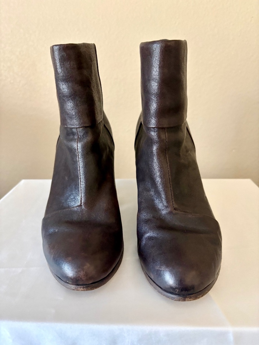 Rag & Bone Leather Block Heel Ankle Booties